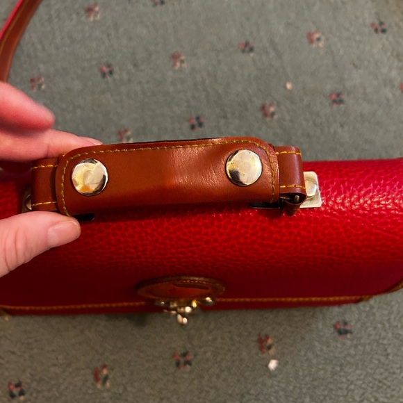 Dooney & Bourke Red Crossbody Bag with Tan Accents - Picture 4 of 8
